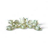 Crown Staffordshire 26 pieces Yellow & Green Coffee Set (c. 1906- 1930)