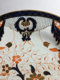Antique Davenport Longport Staffordshire England Imari cake Plate circa 1875