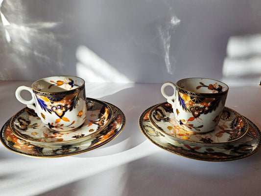 William Davenport (Longport) 2 x trio, pattern #2617. Circa 1875