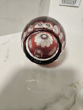 Biedermeier Bohemia decanter with stopper Ruby Red Czech Crystal