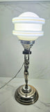 Art Deco "DIANE" chrome lamp with original beehive shade c.1940