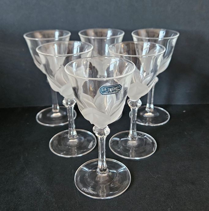 Cristal D'Arques Port Glasses 11.5cm, JG Durand FLORENCE Set of 6