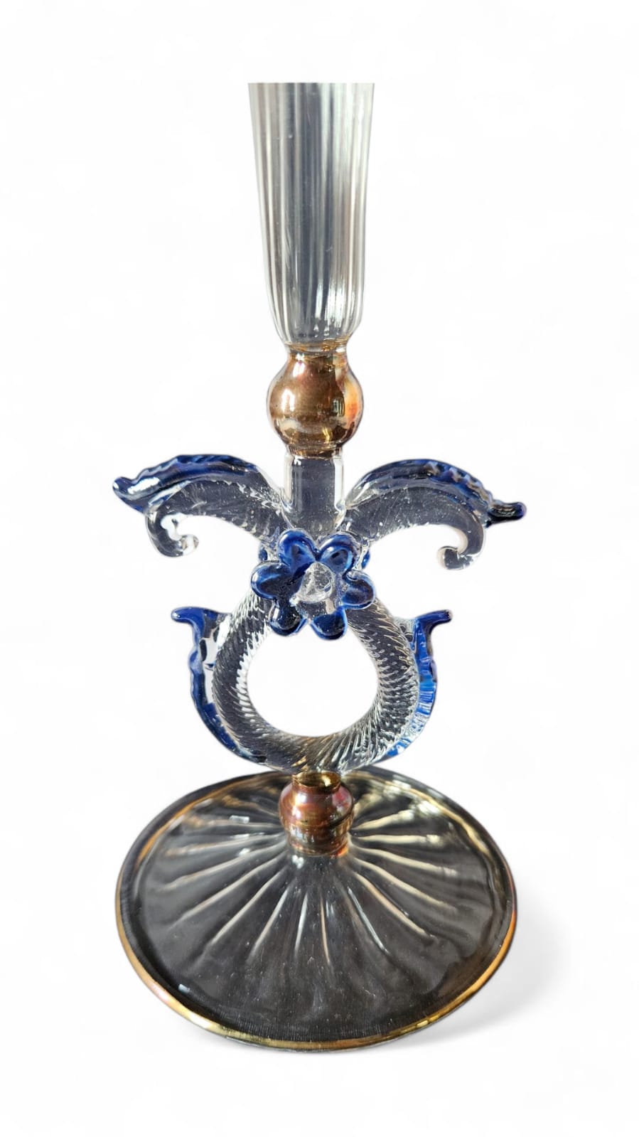 Venetian MURANO Antonio Salviati vase with seahorse details