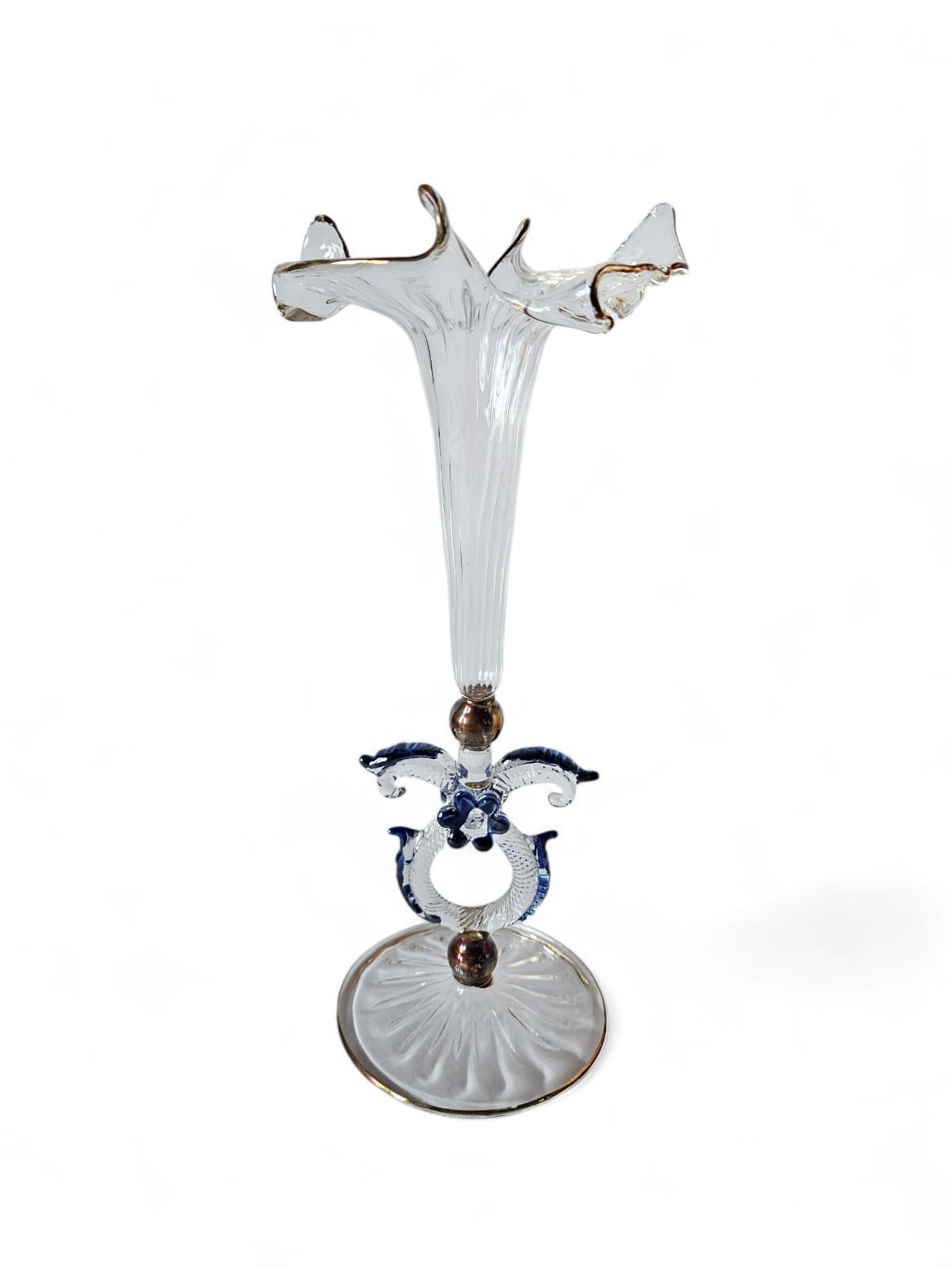 Venetian MURANO Antonio Salviati vase with seahorse details