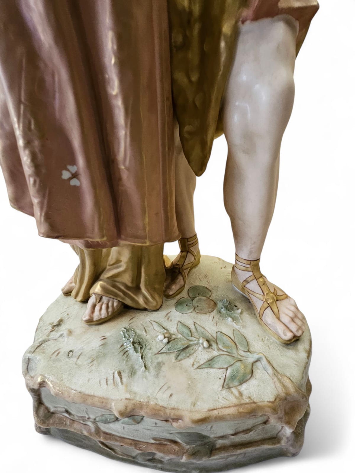 Large Antique ROYAL DUX Porcelain Statue Figural Group "Wedded Grecian Lovers"