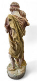 Large Antique ROYAL DUX Porcelain Statue Figural Group "Wedded Grecian Lovers"