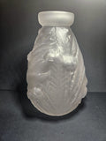 Etaleune vase pressed and molded glass, "Châtaignier" pattern c.1930