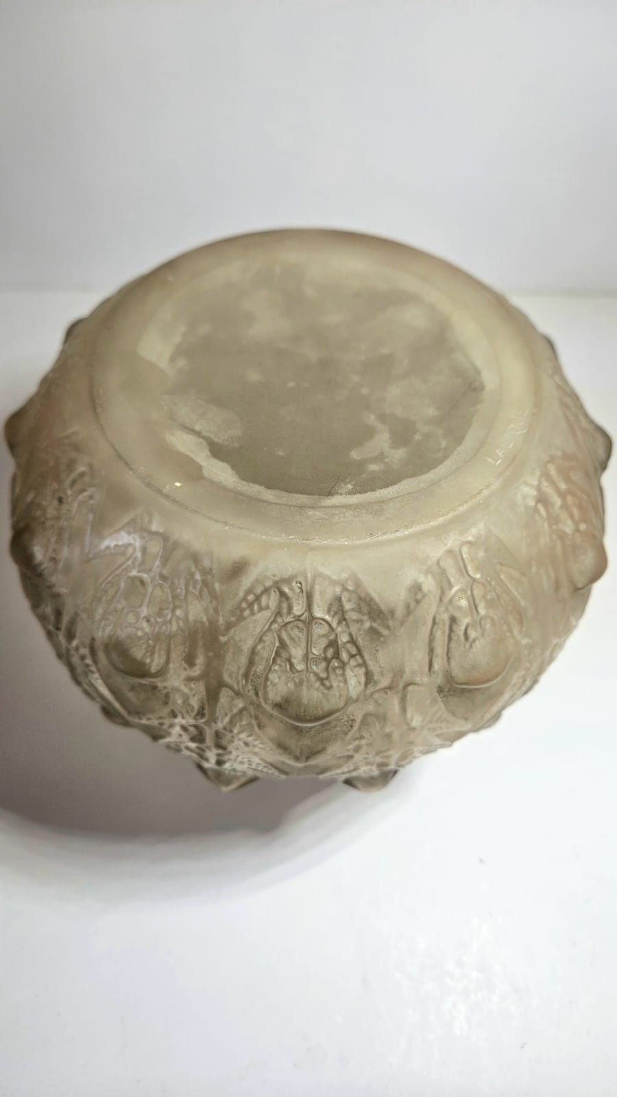 Lalique FOUGERES Vase with grey frosted patina circa 1913