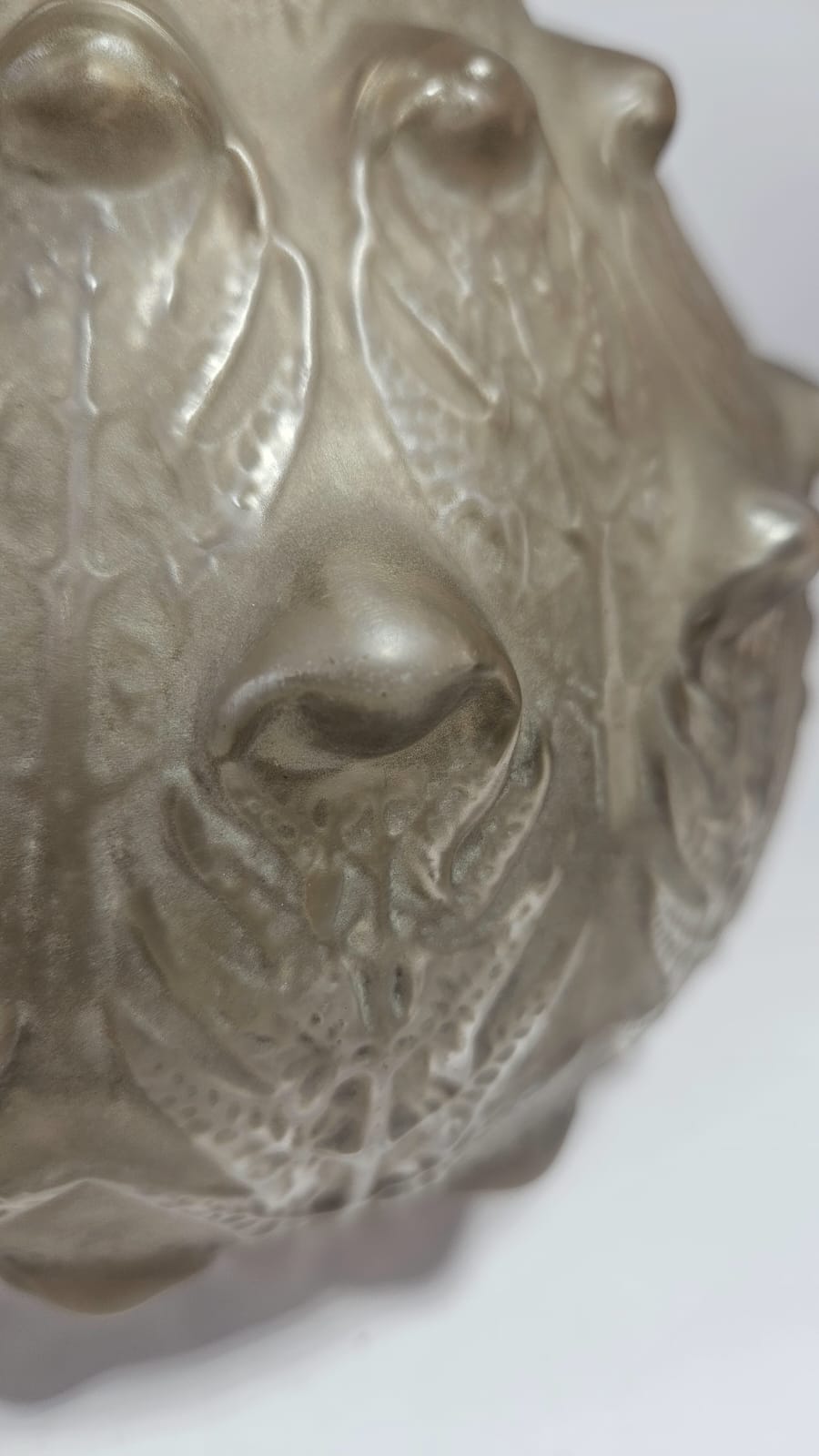 Lalique FOUGERES Vase with grey frosted patina circa 1913