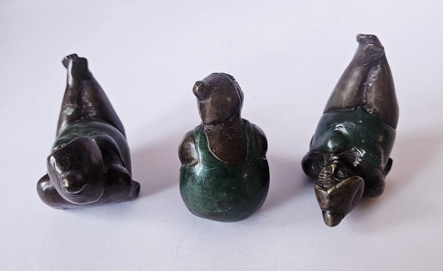 3 x Bronze Figurines Liz'es Fat Farm by Fernando Botero (reproductions)