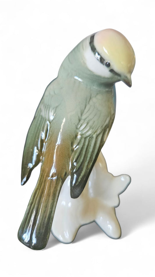 A Karl Ens, Volkstedt, Germany porcelain chickadee bird figurine