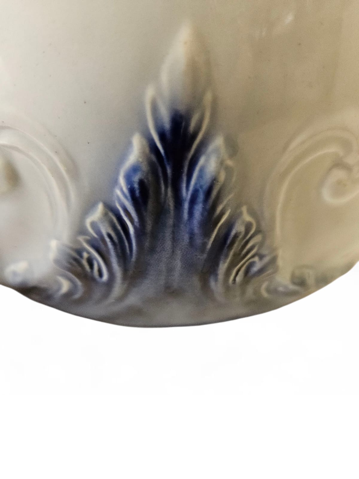 Large Antique Flow Blue "Argyle" Pitcher W. H. Grindley 1896 England