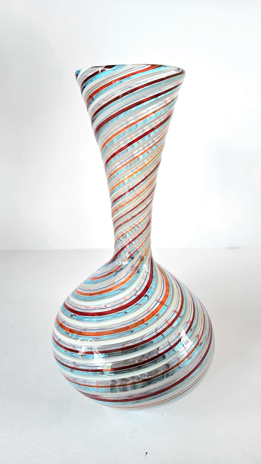 Fratelli Toso Multicolored a Canne Vase, Murano, Italy, circa 1965