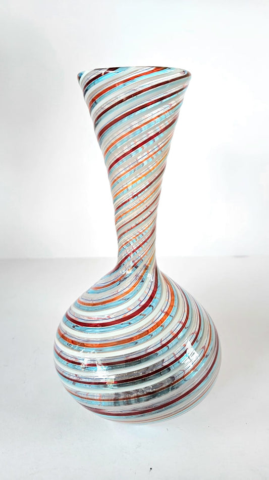 Fratelli Toso Multicolored a Canne Vase, Murano, Italy, circa 1965