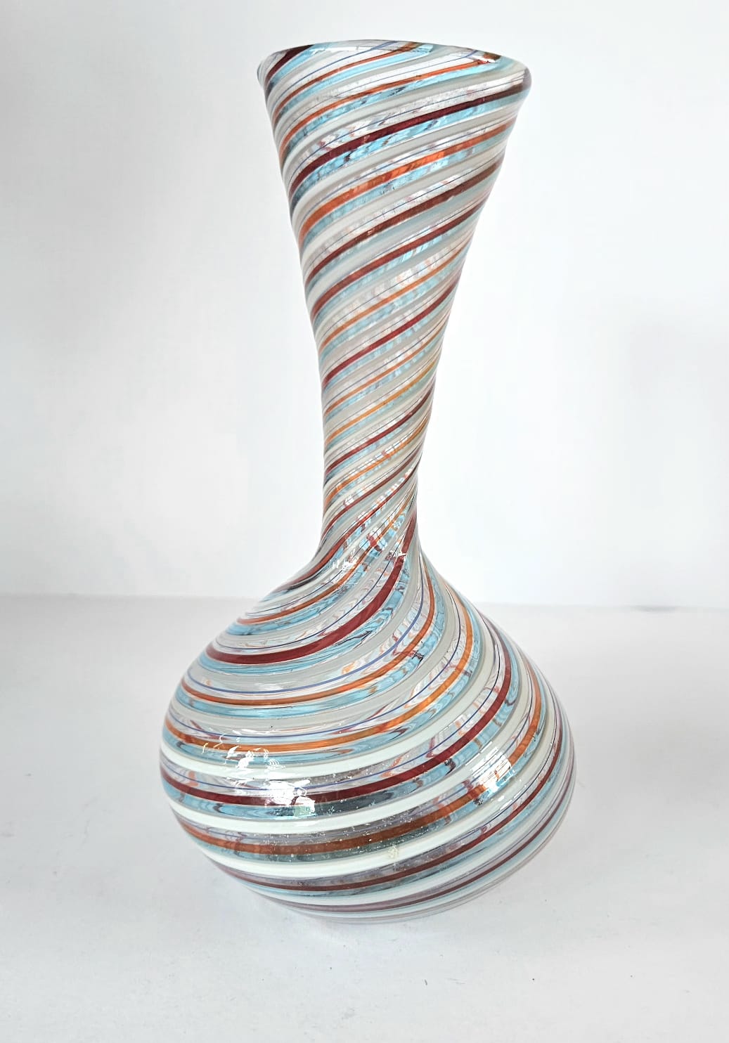 Fratelli Toso Multicolored a Canne Vase, Murano, Italy, circa 1965