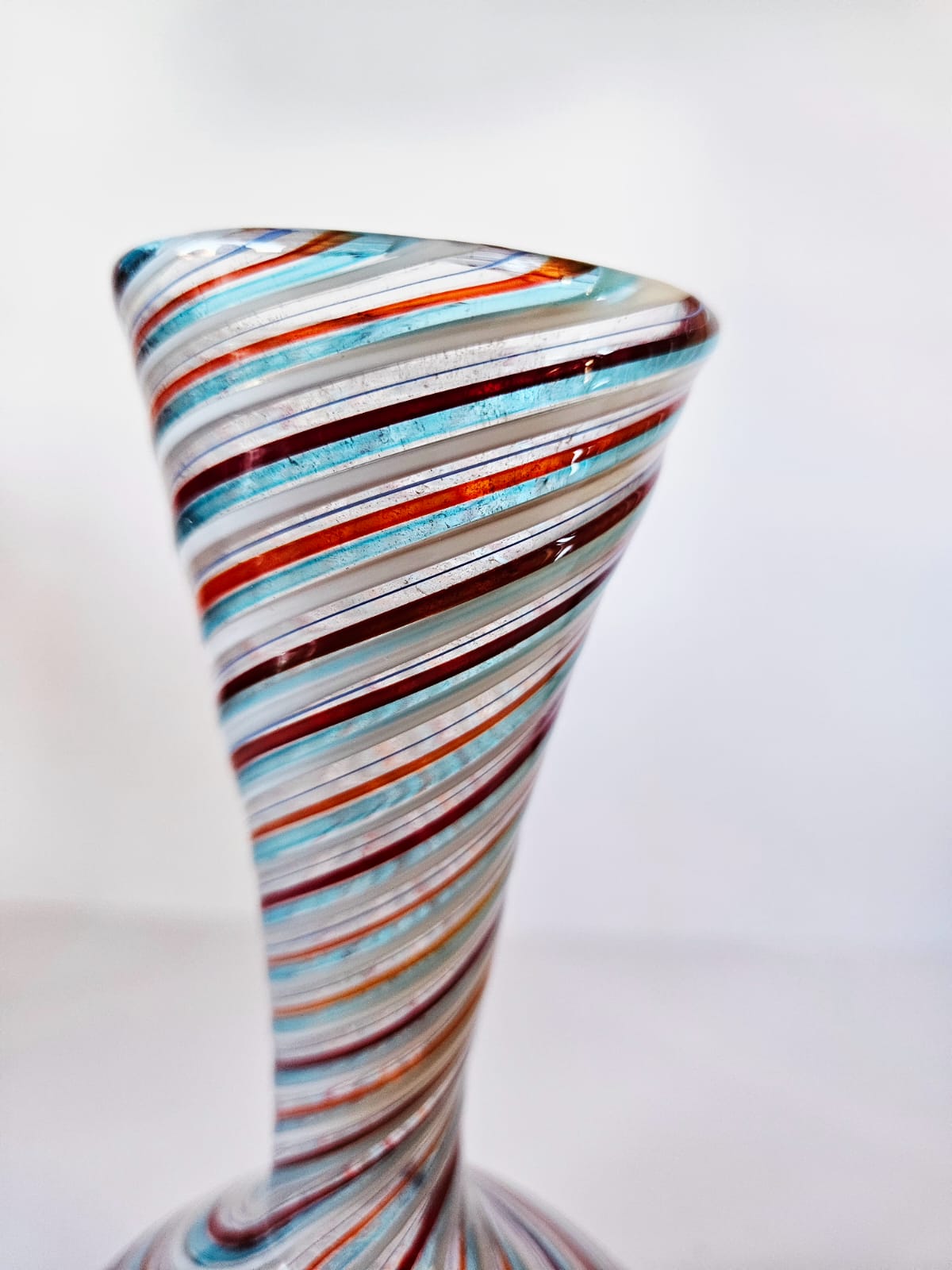 Fratelli Toso Multicolored a Canne Vase, Murano, Italy, circa 1965