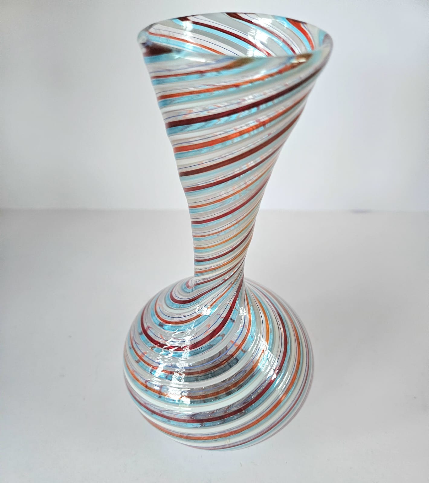Fratelli Toso Multicolored a Canne Vase, Murano, Italy, circa 1965