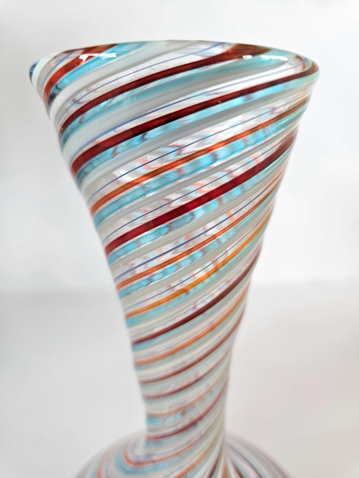 Fratelli Toso Multicolored a Canne Vase, Murano, Italy, circa 1965