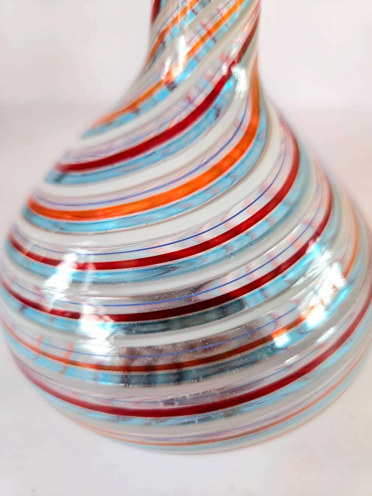 Fratelli Toso Multicolored a Canne Vase, Murano, Italy, circa 1965