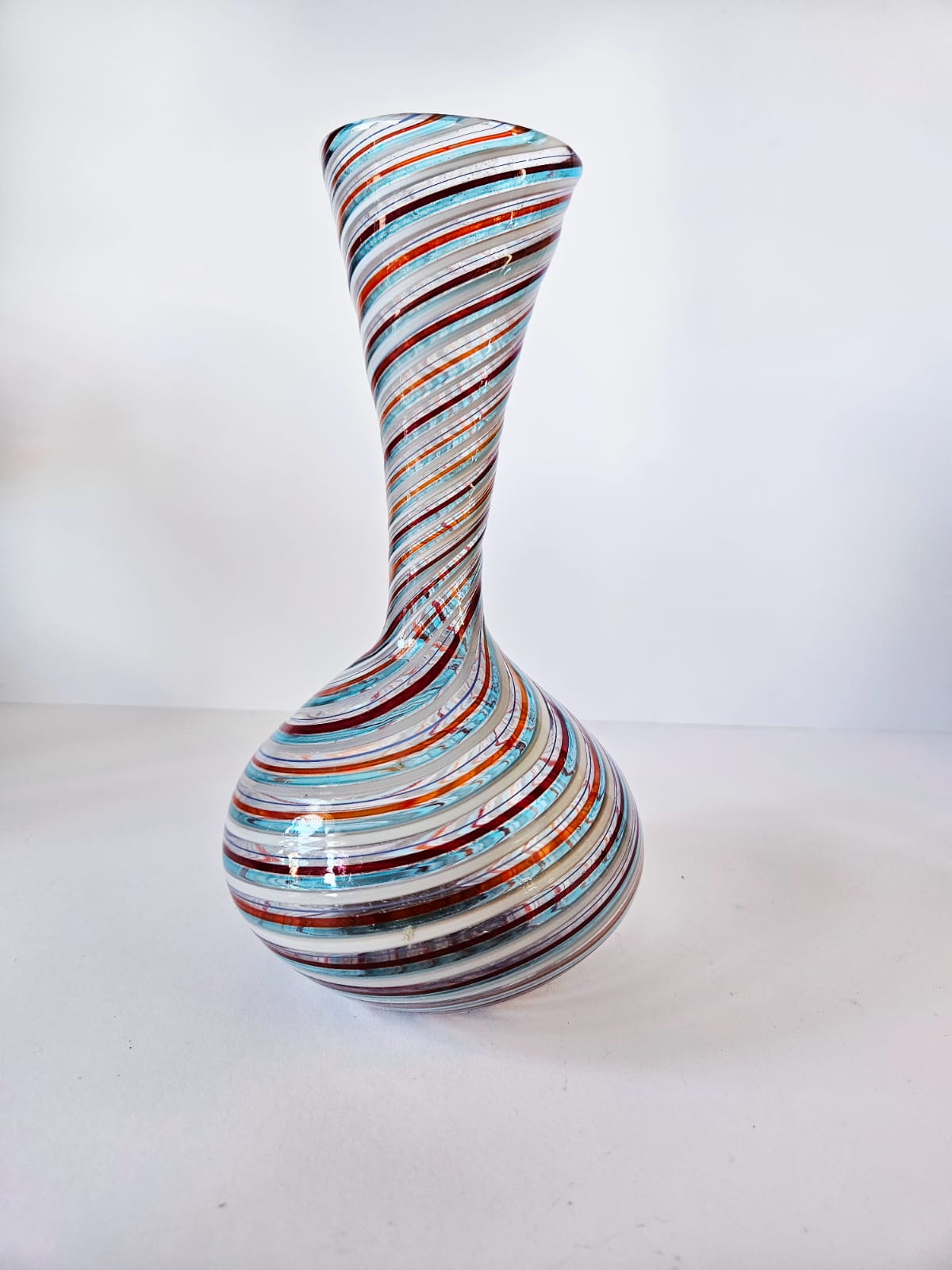 Fratelli Toso Multicolored a Canne Vase, Murano, Italy, circa 1965