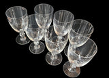 Lalique "Frejus" Set of 7 Bordeaux Wine Glasses n°4 - c 1960