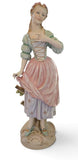 Pair of Large 19th Century French Bisque Porcelain Figures 36cm