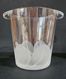 J.G. Durand Crystal Ice Bucket by Cristal D'Arques France, Florence Satin