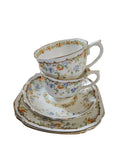 Early Royal Albert Crown China "Gaiety Brown" 14 pc Tea set (1927-1935)