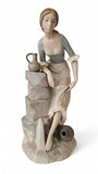 Lladro Nao "Girl With Water Jugs" Large Porcelain Figurine 33cm tall-#0115