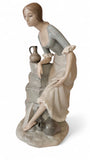 Lladro Nao "Girl With Water Jugs" Large Porcelain Figurine 33cm tall-#0115