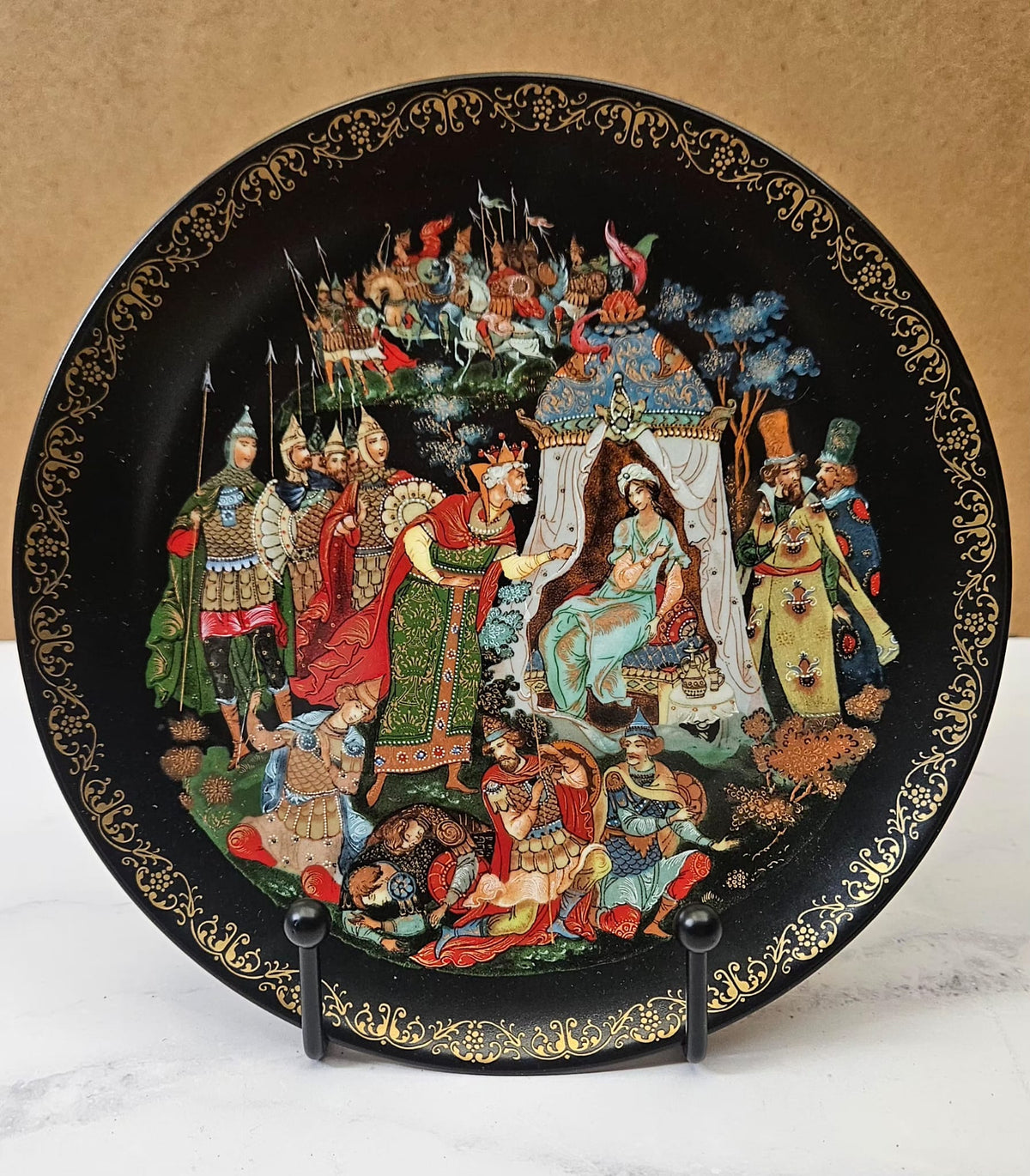 1989 Russian Collectors Plate: Palekh "The Golden Cockerel" Bradford Exchange