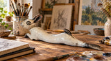 Rare Raku fired studio pottery sculpture of a Hare by Lawson E. Rudge