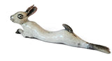 Rare Raku fired studio pottery sculpture of a Hare by Lawson E. Rudge