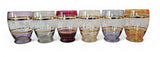 6 x Harlequin MCM Collectable Tumblers Grape Vine Gold Trim