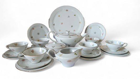 Johann Haviland Rosenthal 19pc Teaset Autumn Leaves designed by Raymond Loewy