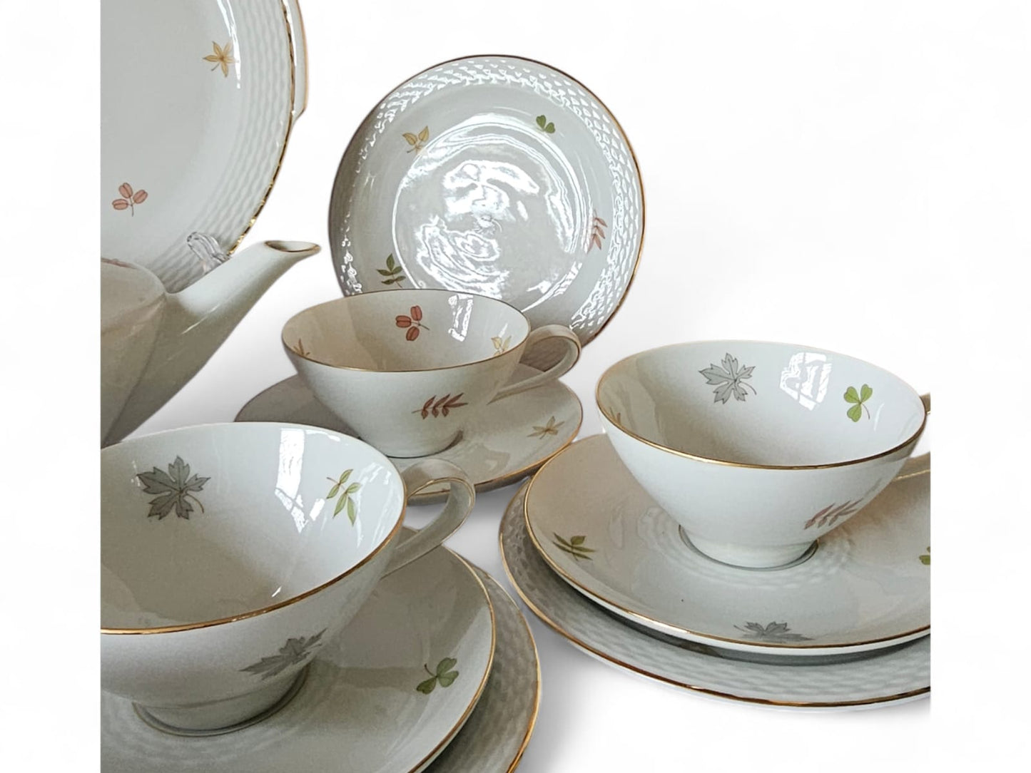 Johann Haviland Rosenthal 19pc Teaset Autumn Leaves designed by Raymond Loewy