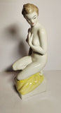 HOLLOHAZA Porcelain "Spring Wind" Figurine Art Deco Nude woman circa 1930s