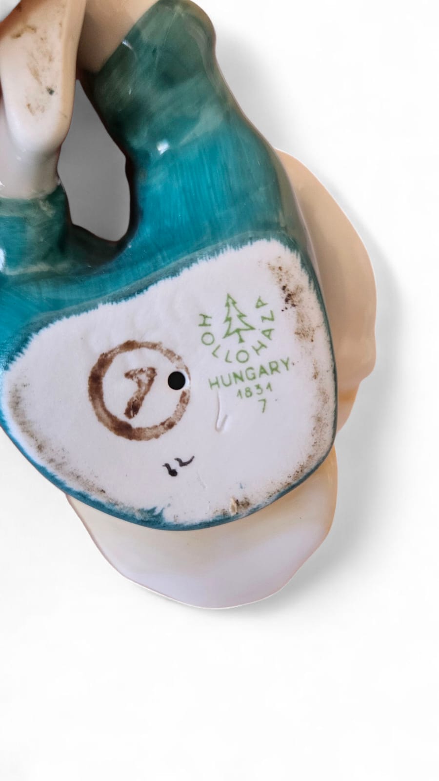 Little poet - Vintage Hollohaza Porcelain - Hand painted figurine from Hungary