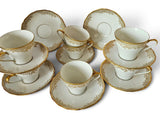 Hutschenreuther Bavaria "Gold Lace" teacups (7) Model #50069