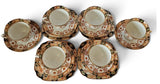 Royal Albert Crown China "Devon Black" Imari #3961 Trio and Duo c1920s