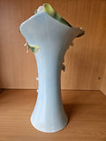 Art Nouveau inspired Tall Porcelain Vase with Water Lilies and bees