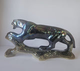 JEMA HOLLAND Panther no. 780, Kitsch Lustreware ceramic 1960's Panther Figure