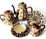 Antique Japanese Kutani eggshell Porcelain Teapset 19th century