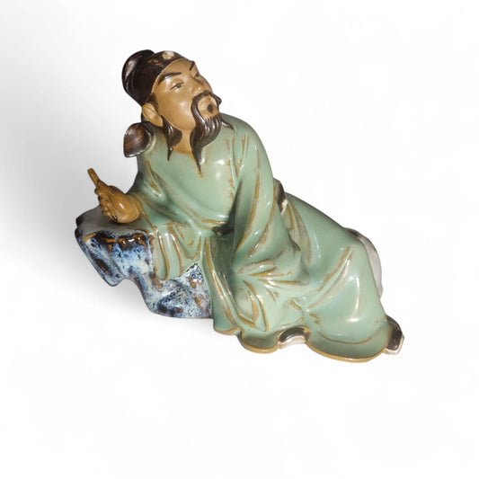 Vintage Mudman Porcelain Figure Chinese Poet Li Bai (李白)