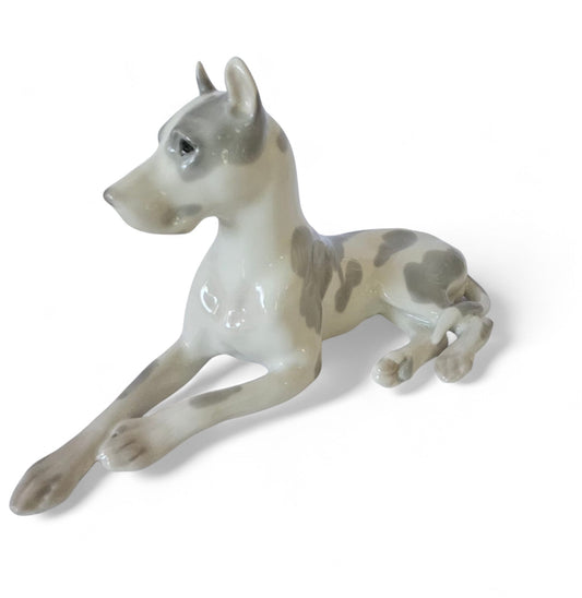 Vintage Lomonosov Porcelain Dane Figurine, Hand-Painted USSR Decor