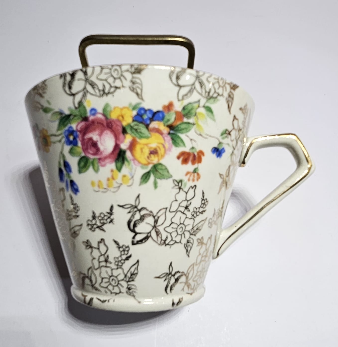 Lord Nelson Ware Trio - Chintz Floral Gold "Rose time"- Pattern 2528