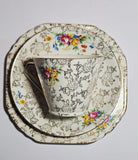 Lord Nelson Ware Trio - Chintz Floral Gold "Rose time"- Pattern 2528