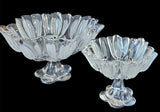 Mikasa Large Pedestal Bowl , Candy Bowl & Platter Frosted Glass Satin Tulip design