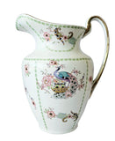 Antique Edwardian Myott, Son & Co Imperial Semi-Porcelain Peacock Jug, England, c.1910–1920