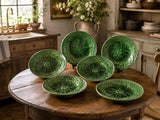 Set of six small majolica plates C. 1870